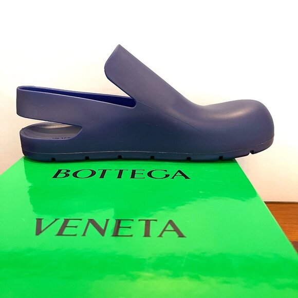 Bottega Veneta 661269 Womens/unisex Molded Matt Rubber Sandals, 39 & 40, Blue - Picture 1 of 11